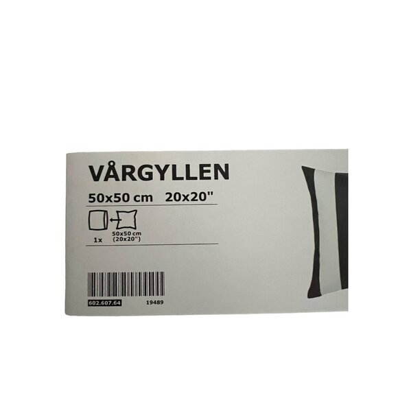 Ikea Varyllen Black White Striped Cover Pillow Sham 20x20 - Picture 2 of 3